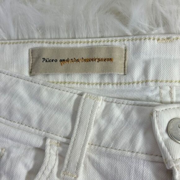 Anthropologie Pilcro & The Letterpress Stet White Denim Cuffed Shorts Sz… - Picture 6 of 10